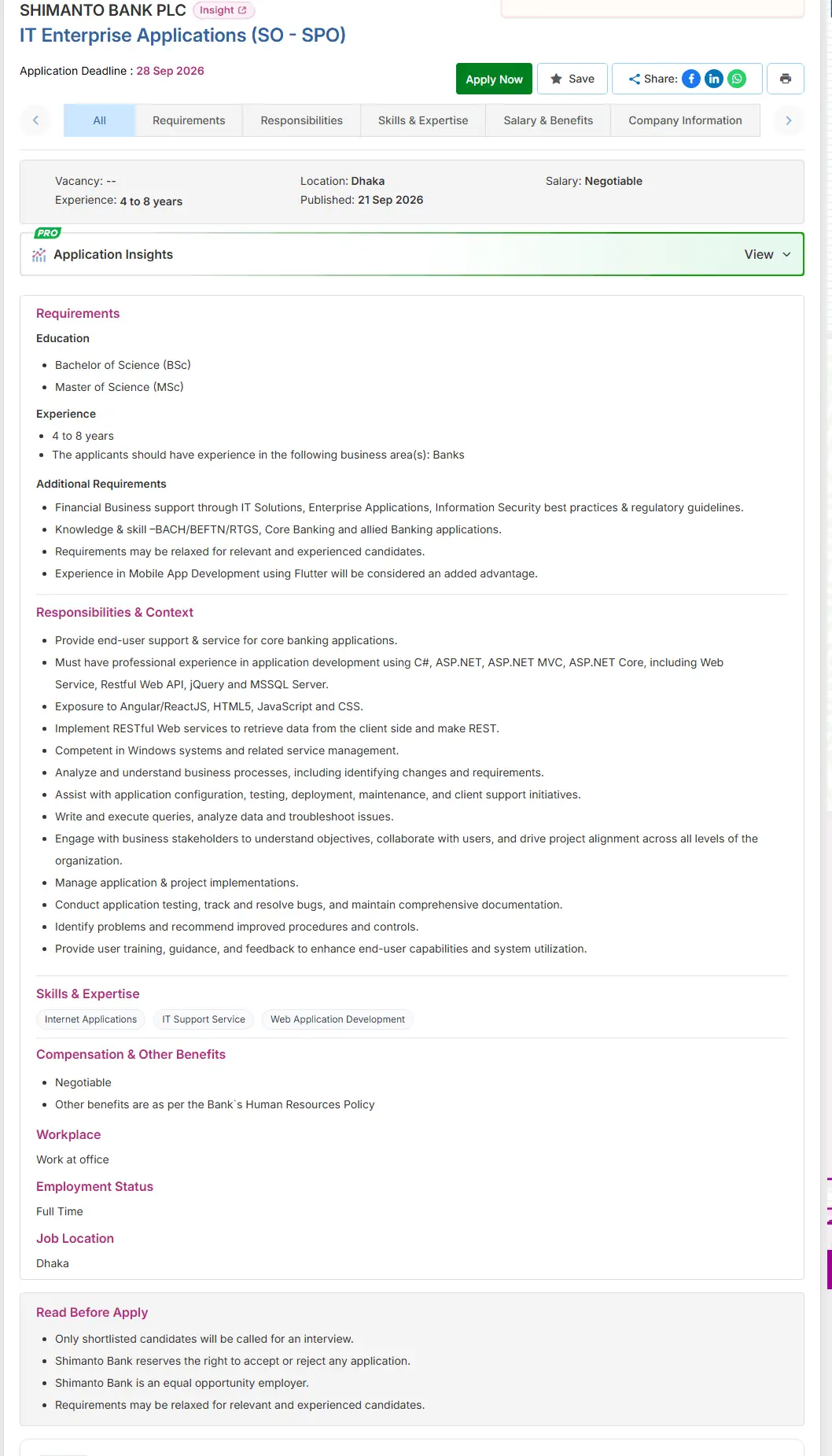 Shimanto Bank PLC Job Opportunities 2026