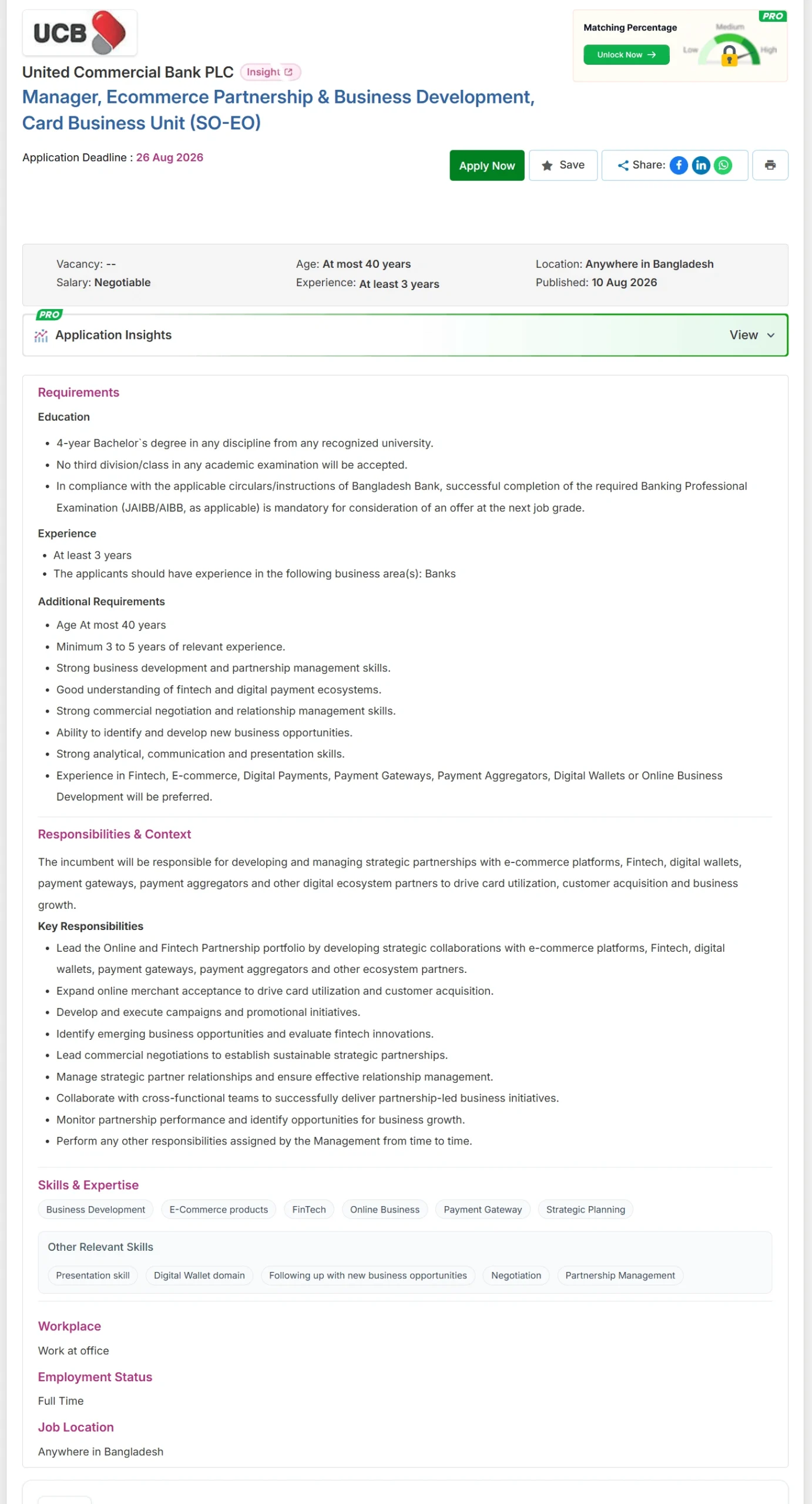 UCB PLC Job Opportunities 2026