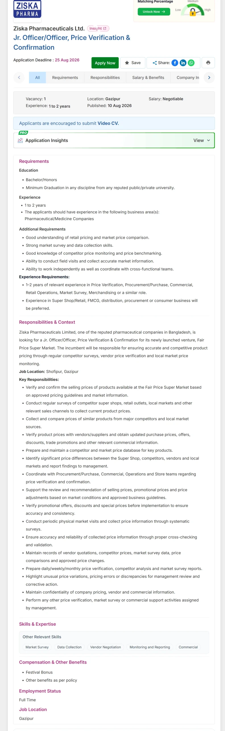 Ziska Pharma Job Opportunities 2026