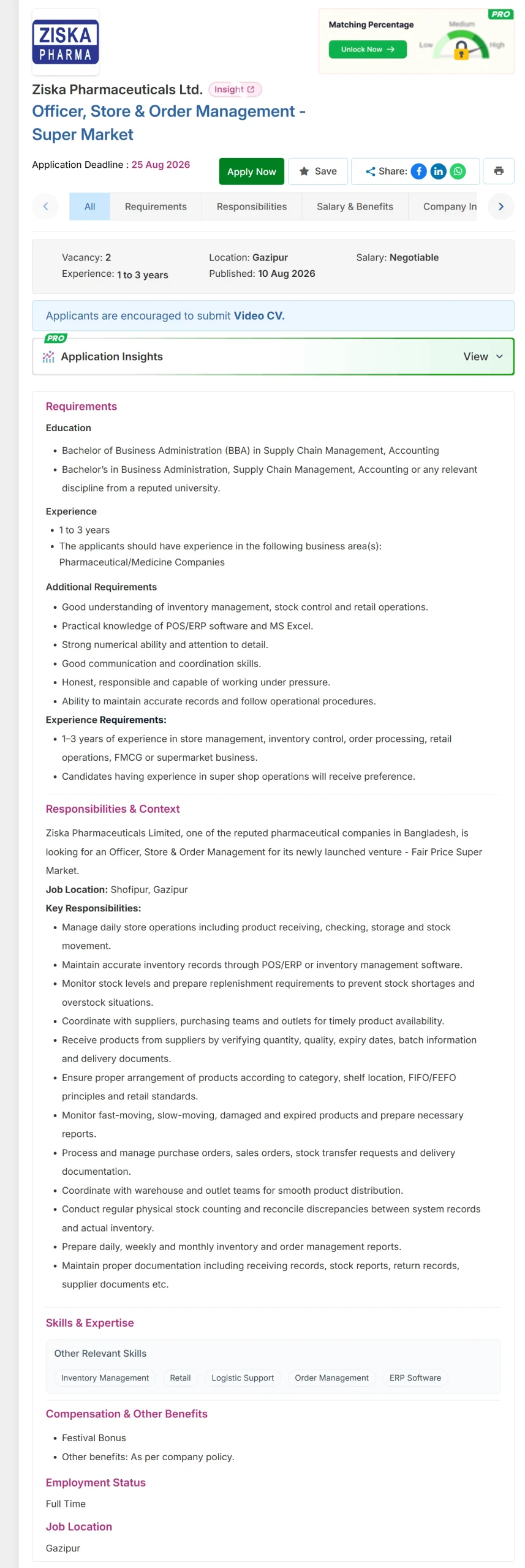 Ziska Pharma Job Opportunities 2026