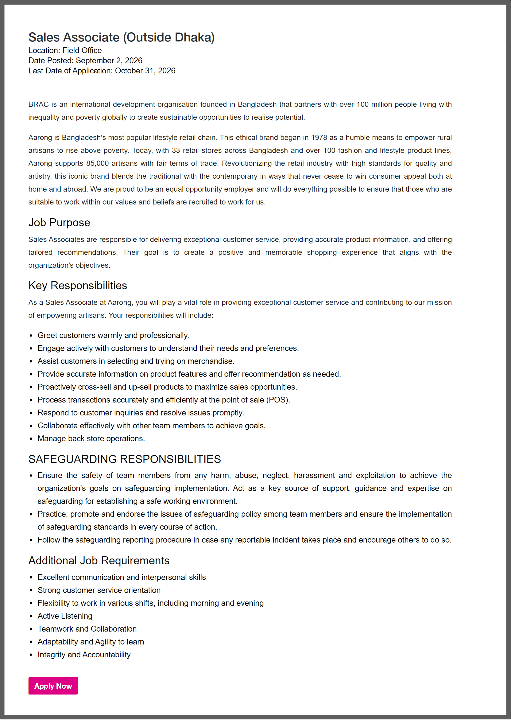 All Garments and Textile Job Opportunities 2026