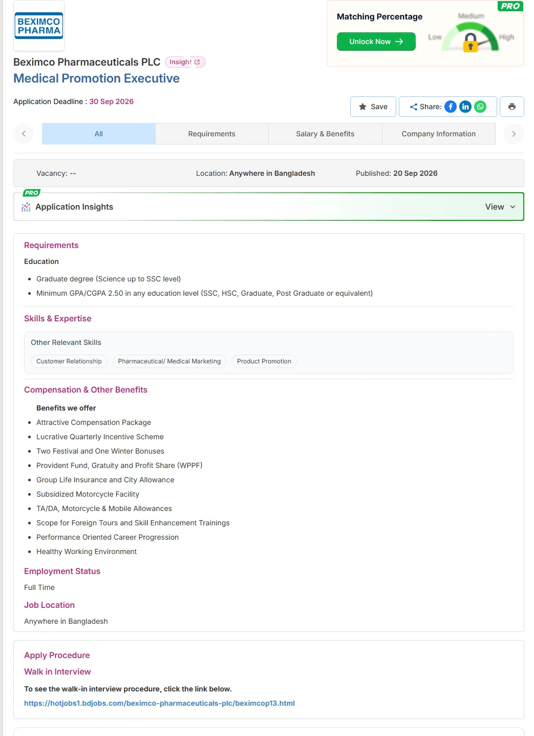 Beximco Pharma Job Opportunities 2026