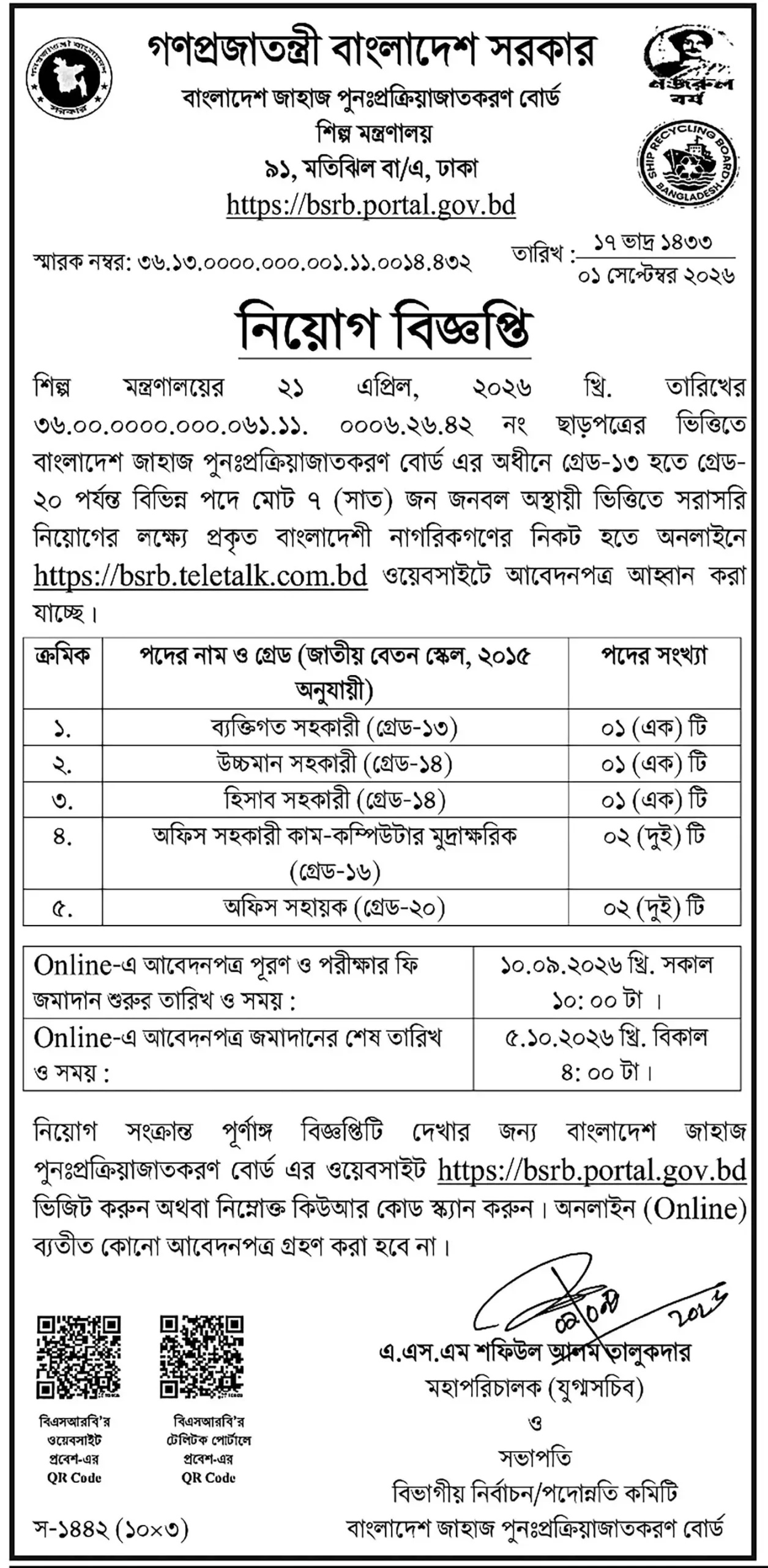 BSRB Job Opportunities 2026