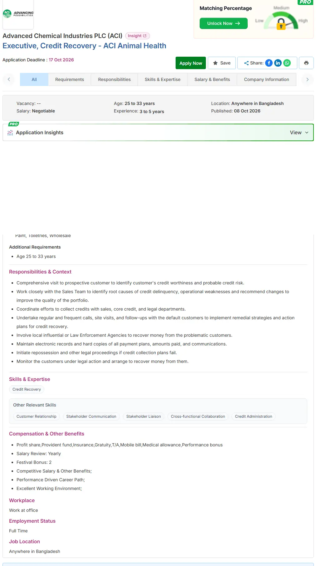  ACI PLC Job Opportunities 2026