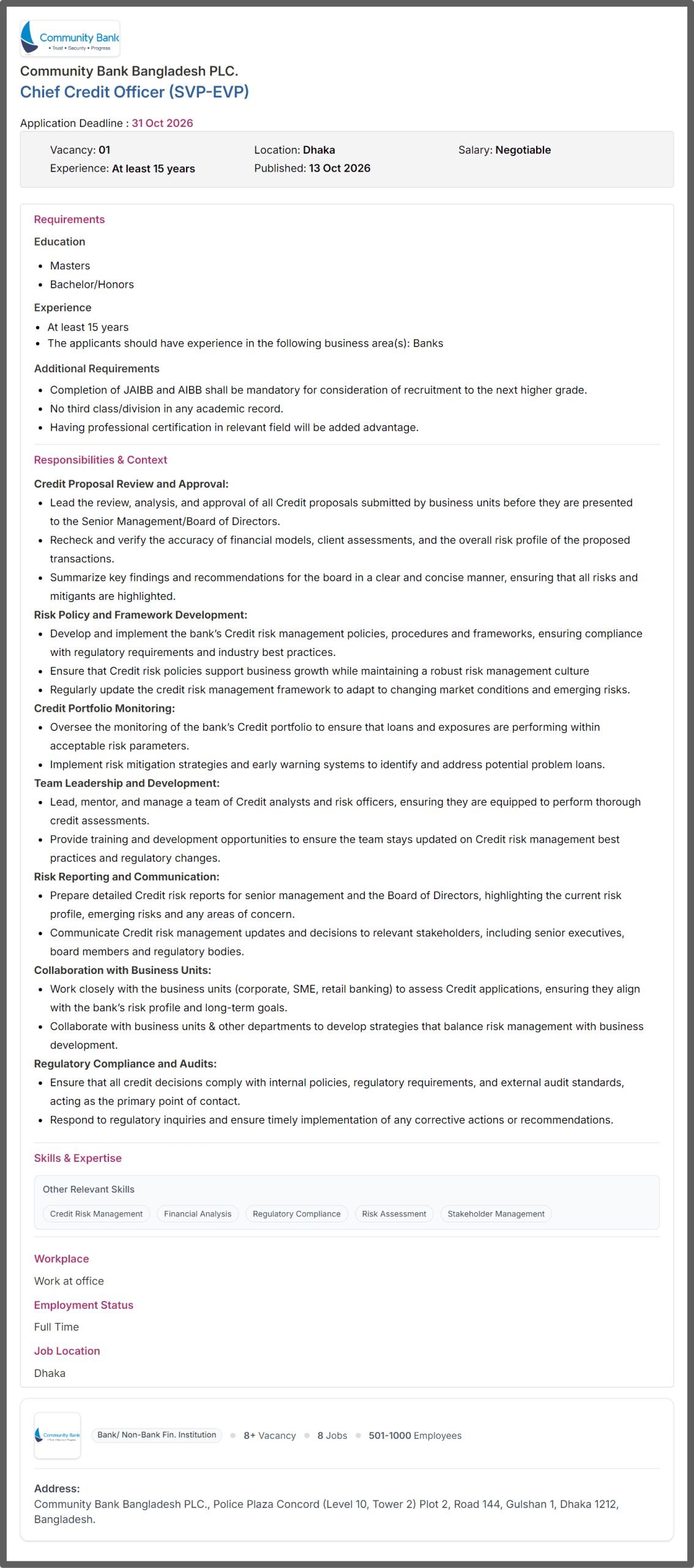 Community Bank Job Opportunities 2026